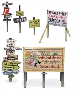 Photo2: ASUNAROW MODEL[88]1/35 WWII German road sign set Eastern Front(1)