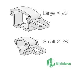 Photo2: MJ Miniatures[MJEZ35037]1/35  WW2 German Type 1,2 Clamps set late type (easy remove)