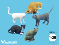 Photo1: [Passion Models] [P35T-023] 1/35 Cats For Cat Lovers