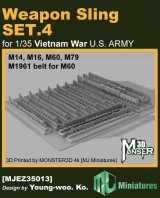 Photo: MJ Miniatures[MJEZ35013]Weapon Sling SET.4 for VIETNAM War U.S. ARMY