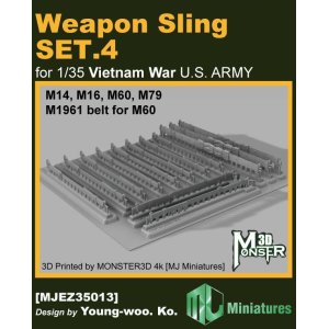 Photo: MJ Miniatures[MJEZ35013]Weapon Sling SET.4 for VIETNAM War U.S. ARMY