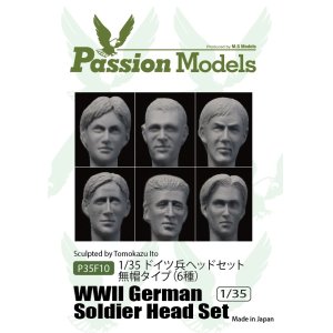 Photo: [Passion Models] [P35F010] 1/35 WWII German Sodier Head Set(6 head)