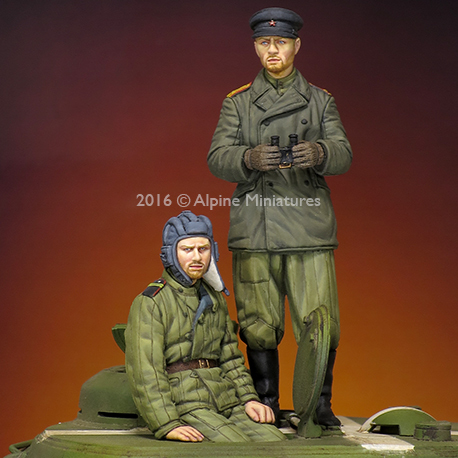 Photo1: Alpine Miniatures[AM35216]WW2 Russian Tank Crew Set