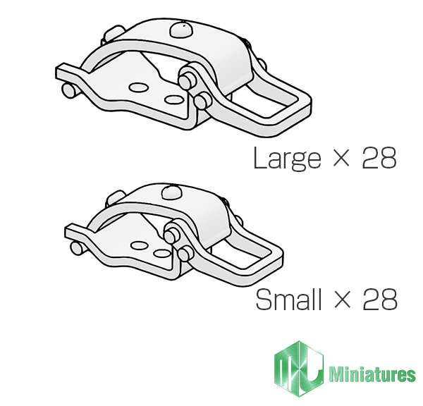 Photo2: MJ Miniatures[MJEZ35036]1/35  WW2 German Type 1,2 Clamps set early type (easy remove)